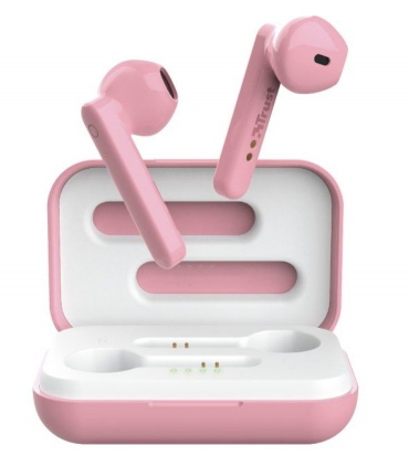 Auriculares Bluetooth Trust Primo Touch con estuche de carga/ Autonomía 4h/ Rosas
